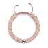 Rosewater | Silver | Firefly Glass Macrame Bracelet